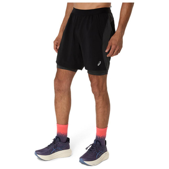 Asics Ανδρικό σορτς Road 2 in 1 7'' Shorts Asics Ανδρικό σορτς Road 2 in 1 7'' Shorts